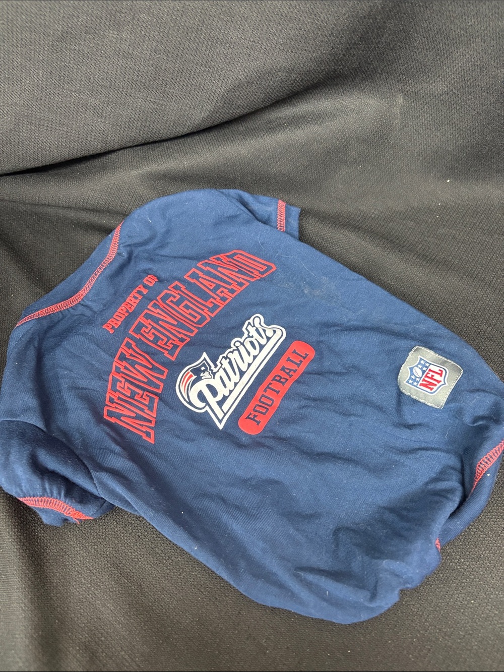 NFL New England Patriots Pet Tee - Navy & Red